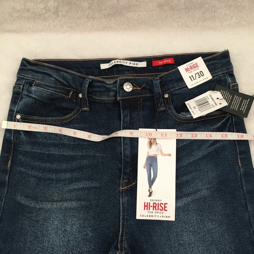 Celebrity pink skinny hi-rise jeans, size 11/30 - Picture 5 of 9